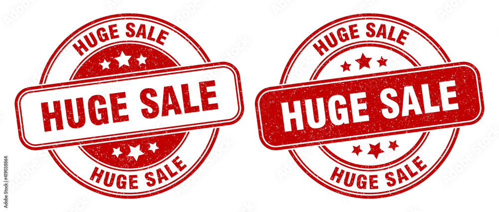 huge sale stamp. huge sale label. round grunge sign huge sale stamp. huge sale label. round grunge sign