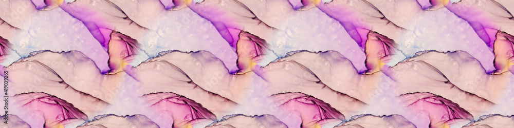 Alcohol ink seamless banner. Transparent Alcohol ink seamless banner. Transparent