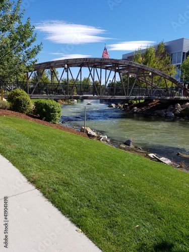 bridge over Indian Creek, downtown Caldwell, Idaho photo