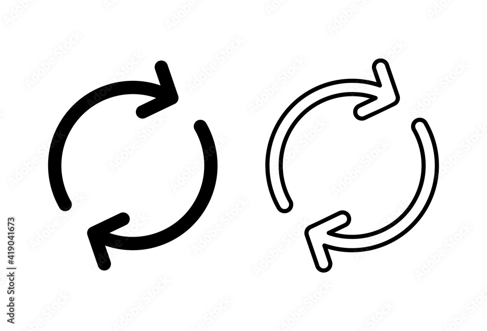 Refresh icon set. Reload icon vector. Update icon. Refresh icon set. Reload icon vector. Update icon.