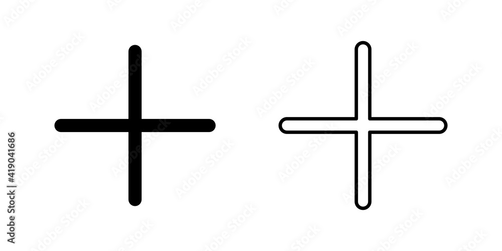 Plus Icon set. Add plus icon Plus Icon set. Add plus icon