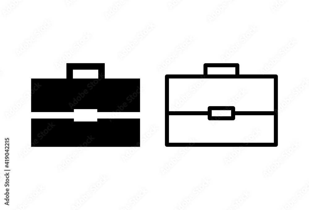 Briefcase icon set. suitcase icon. luggage symbol. Briefcase icon set. suitcase icon. luggage symbol.
