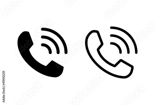 Call icon set. telephone icon vector. phone icon vector. contact us