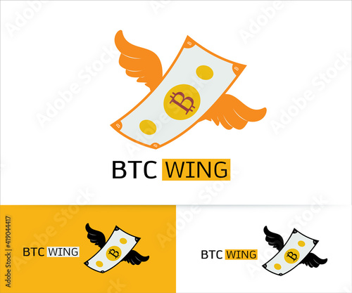 Logo bitcoin cryptocurrency vector