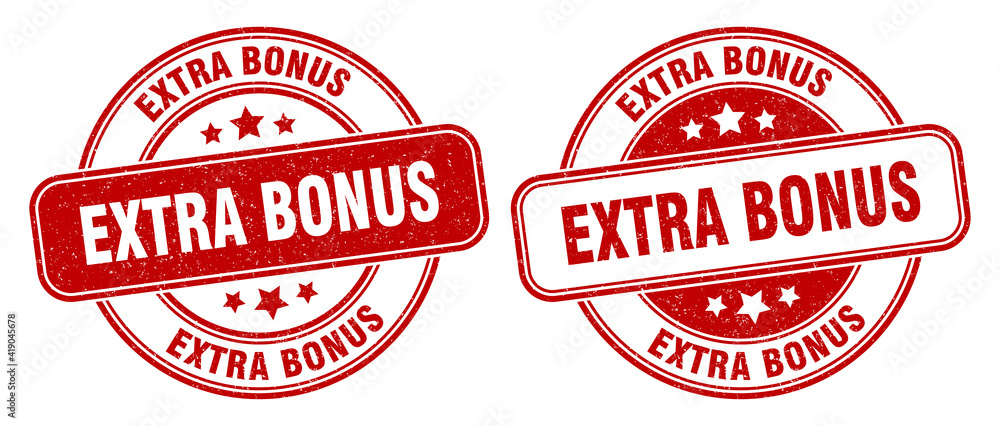 extra bonus stamp. extra bonus label. round grunge sign extra bonus stamp. extra bonus label. round grunge sign