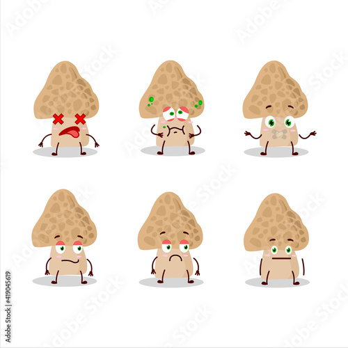 Morel cartoon in haracter with nope expression