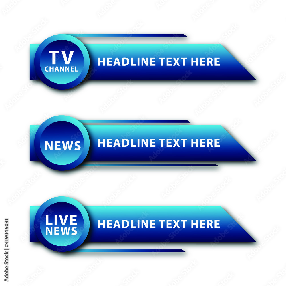 TV live news bars vector illustrations. Design template TV live news bars vector illustrations. Design template