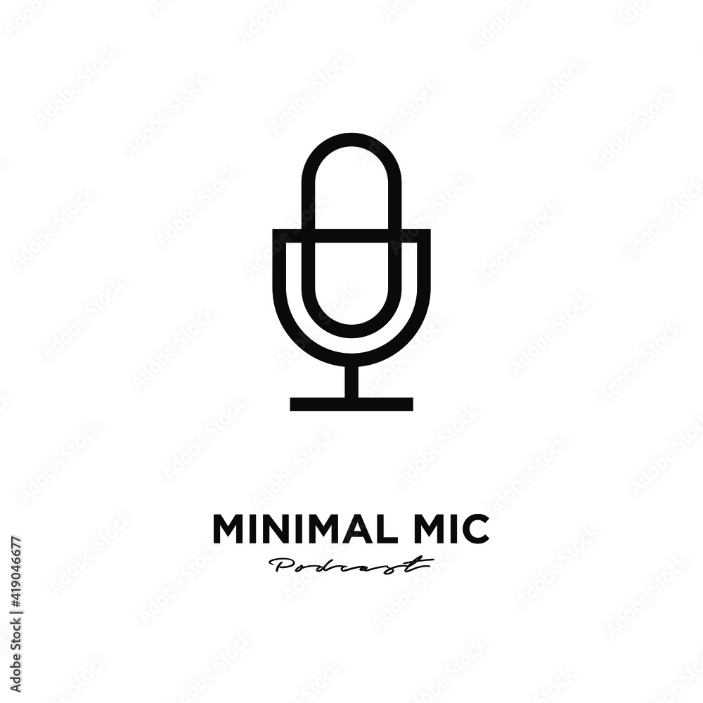 simple minimal podcast logo icon design simple minimal podcast logo icon design