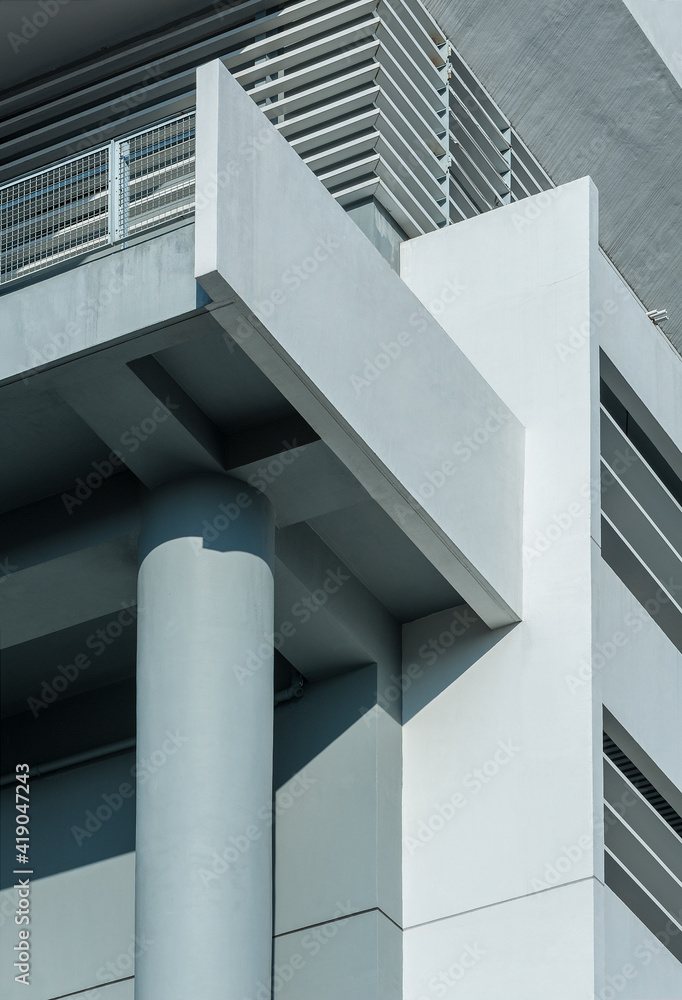 Exterior of modern architecture. Building abstract background Exterior of modern architecture. Building abstract background