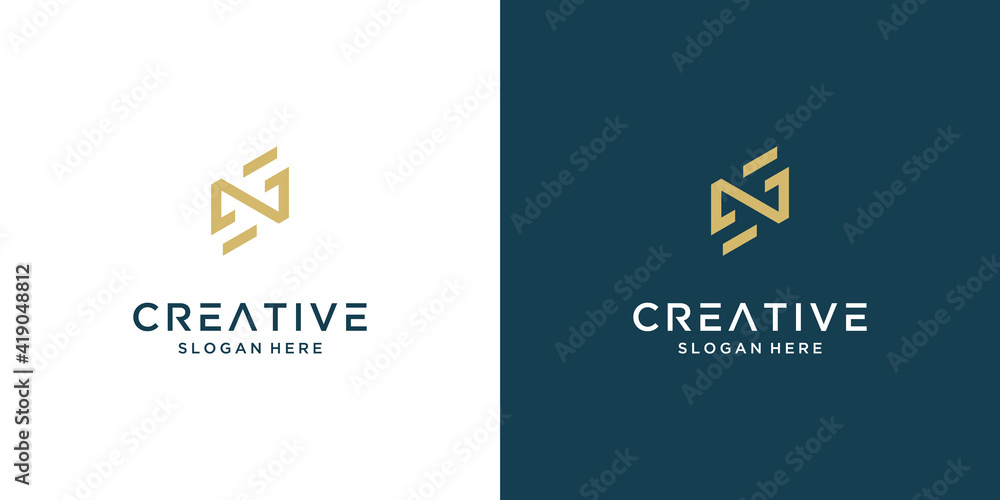 Luxury letter N logo design inspiration Luxury letter N logo design inspiration