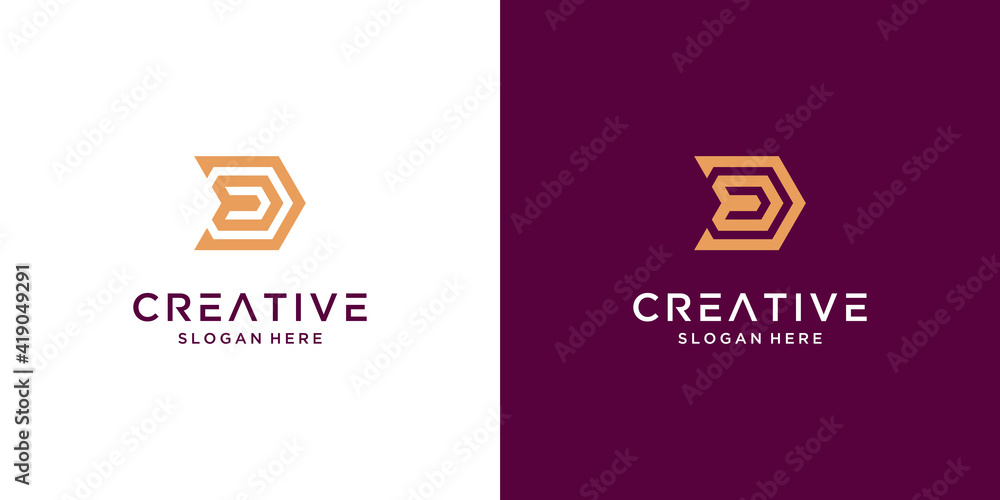 Premium letter D logo design template Premium letter D logo design template