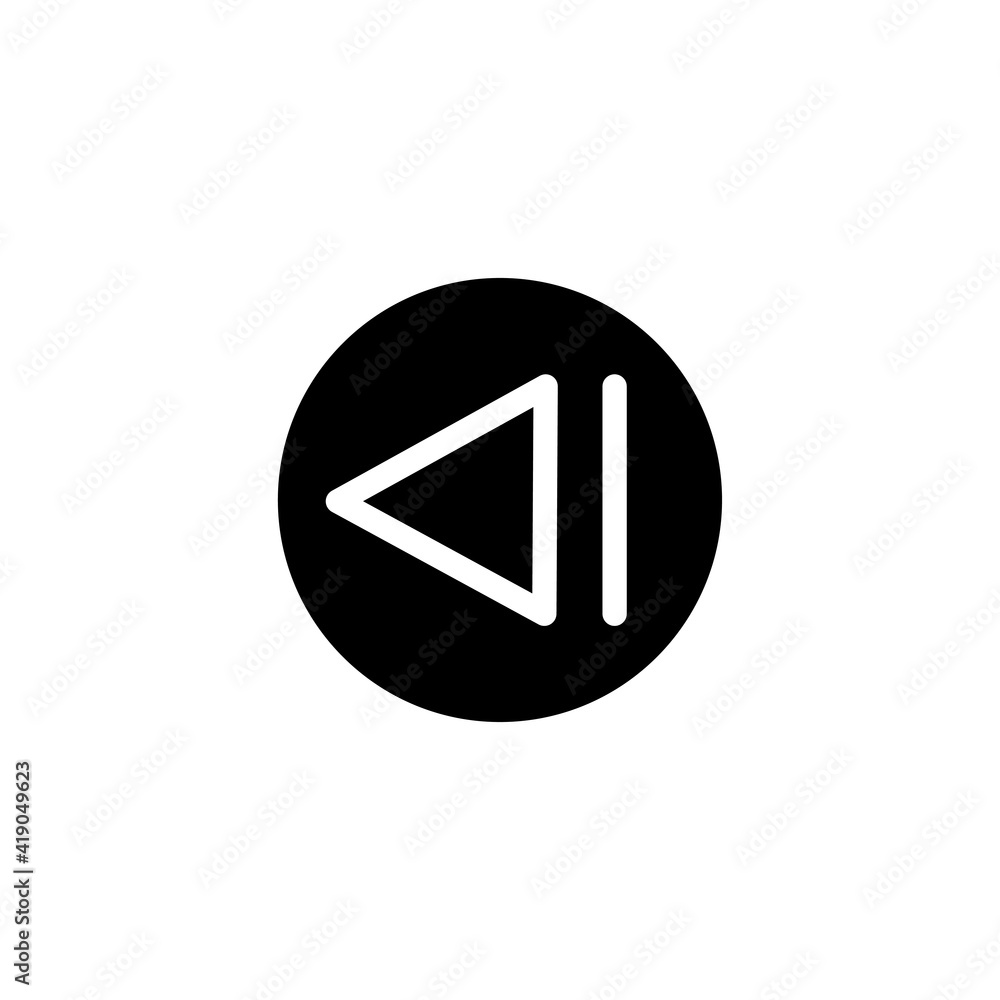 previous icon with circle. simple illustration. mobile concept app icon and web design. Editable stroke. Design template vector previous icon with circle. simple illustration. mobile concept app icon and web design. Editable stroke. Design template vector