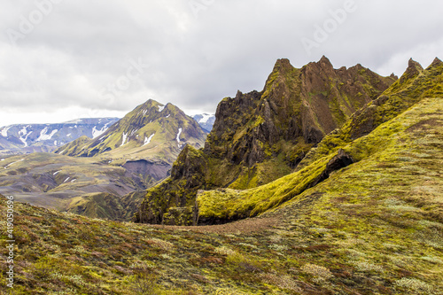 Unique Icelandic landscape arount Thorsmoerk, Iceland