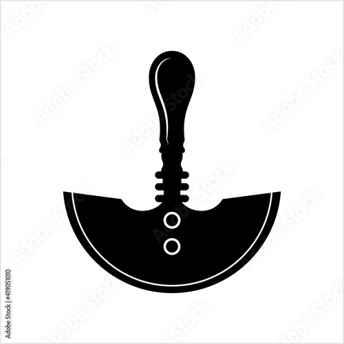 Leather Round Cutting Knife Icon, Half Moon, Round Style, Semi Circular Leather Cutting Knife