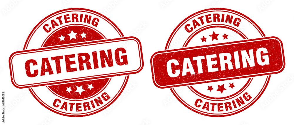 catering stamp. catering label. round grunge sign catering stamp. catering label. round grunge sign