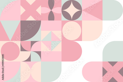幾何学模様の背景 ピンク 茶色 暖色