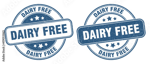 dairy free stamp. dairy free label. round grunge sign