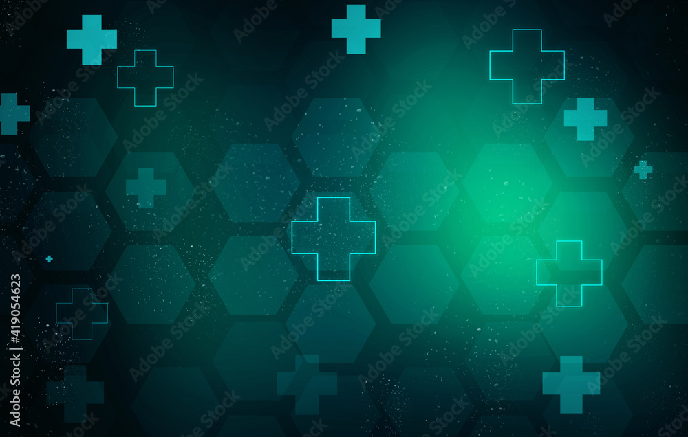 2D illustration medical
 structure background