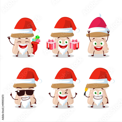 Santa Claus emoticons with honey fungus cartoon character