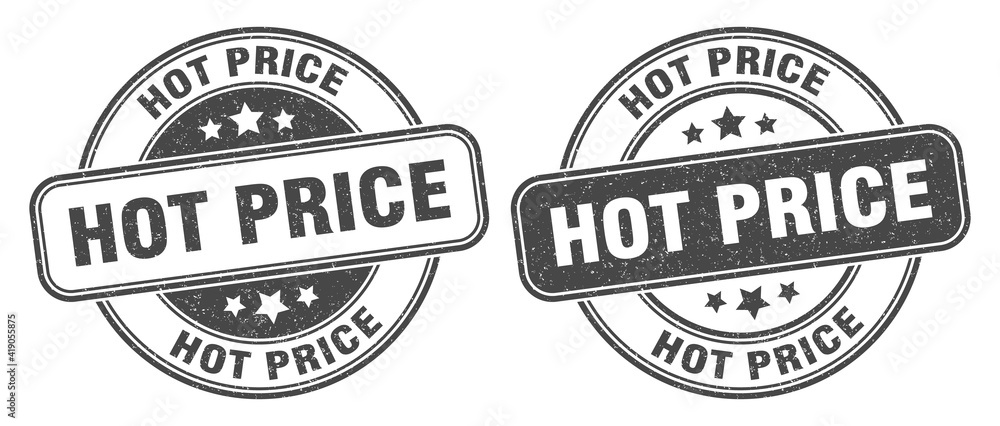 hot price stamp. hot price label. round grunge sign