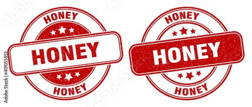 honey stamp. honey label. round grunge sign
