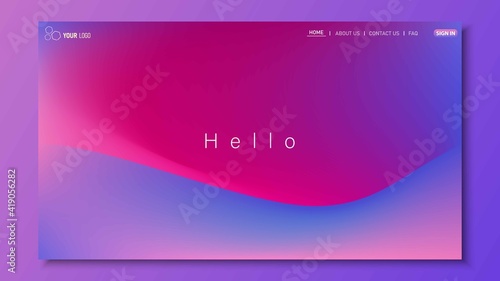 Minimalist landing page background. Website UI design background. Eps 10 vector