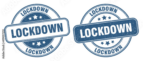lockdown stamp. lockdown label. round grunge sign
