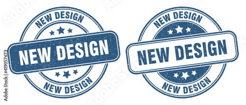 new design stamp. new design label. round grunge sign