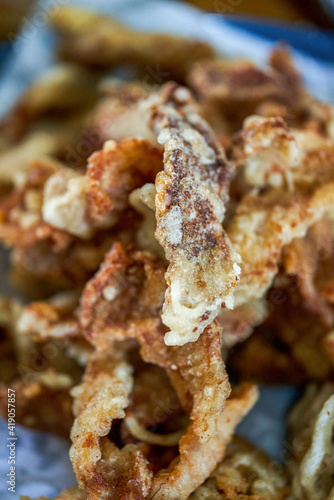 A delicious Chinese dish fried crispy pork