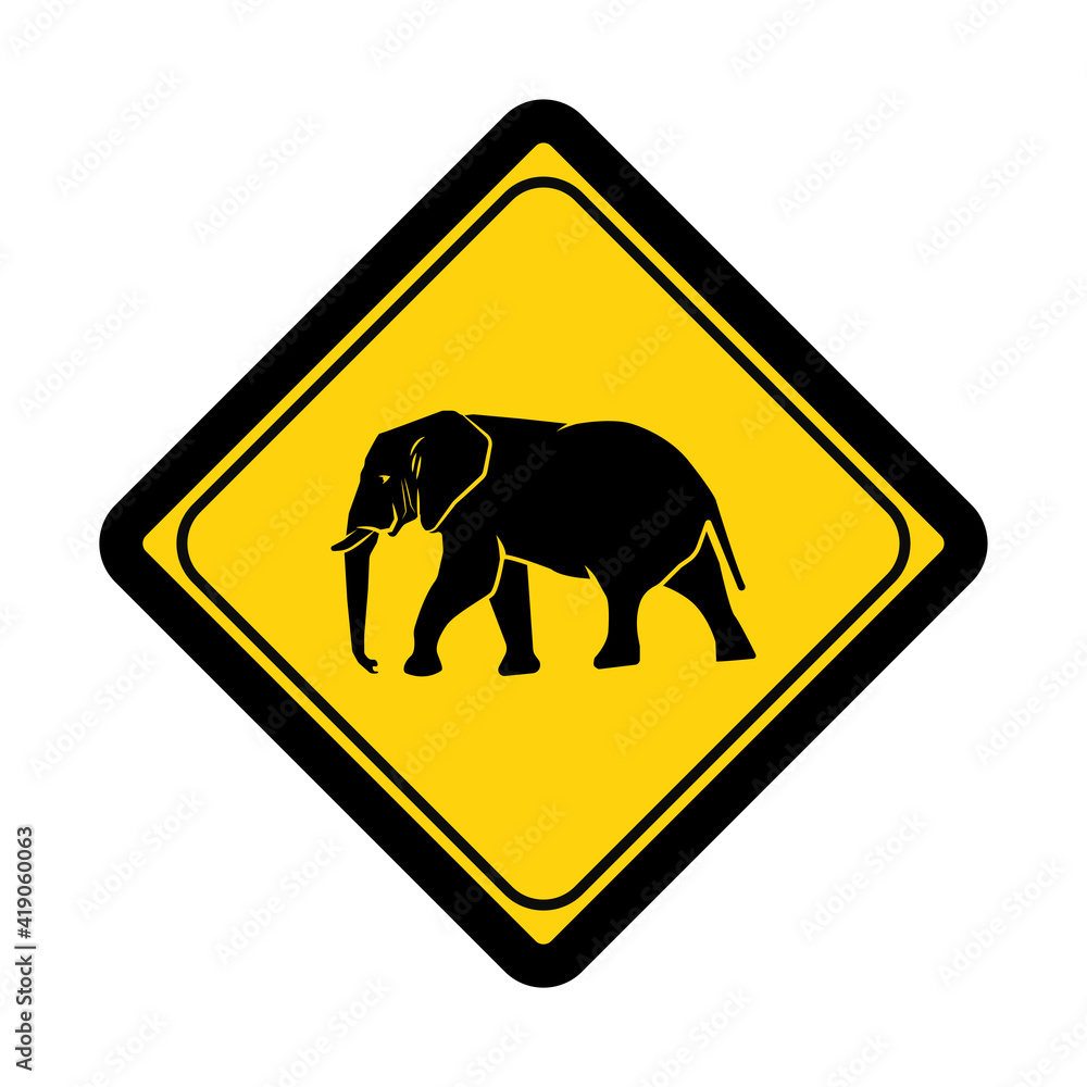 EIephant zone sign and symbol graphic design vector illustration EIephant zone sign and symbol graphic design vector illustration