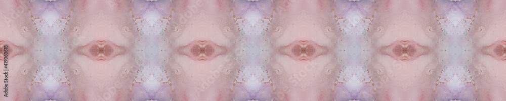 Fototapeta premium Floral Drawing. Blue and Rose Texture. Pink
