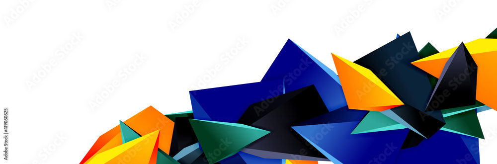 Triangle mosaic abstract background, 3d triangular low poly shapes. Geometric vector illustration for covers, banners, flyers and posters and other Triangle mosaic abstract background, 3d triangular low poly shapes. Geometric vector illustration for covers, banners, flyers and posters and other