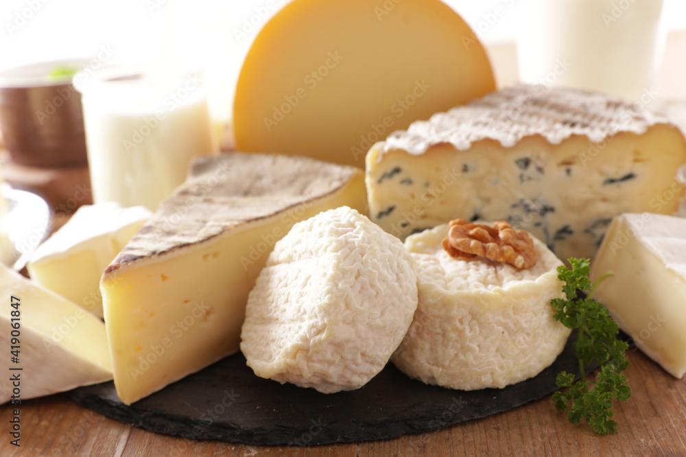various of cheese, dairy product