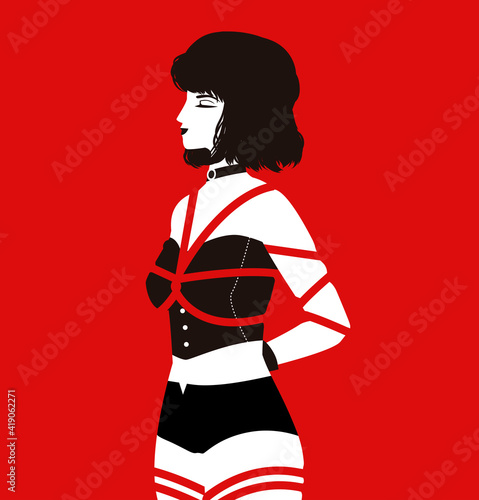 minimalist bdsm shibari bondage fetish woman