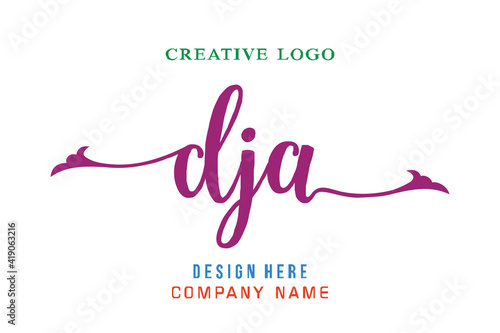 DJA lettering logo is simple, easy to understand and authoritative photo