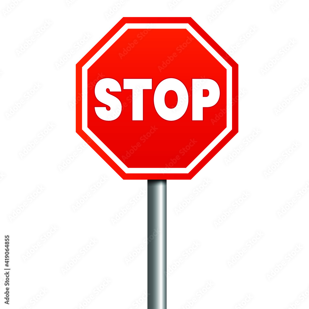 Stop sign vector. Eps 10 vector illustration.