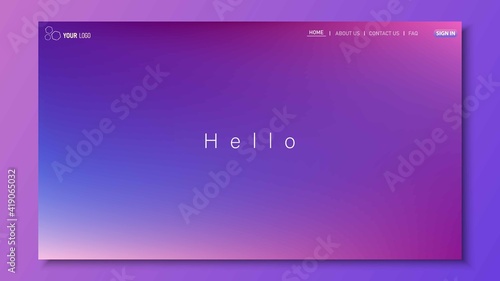 Minimalist landing page background. Website UI design background. Eps 10 vector