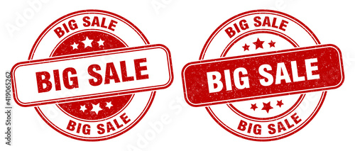 big sale stamp. big sale label. round grunge sign