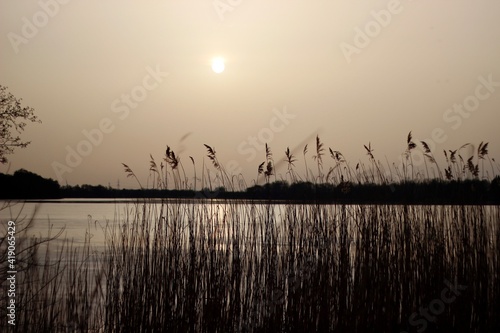 sunset on the lake