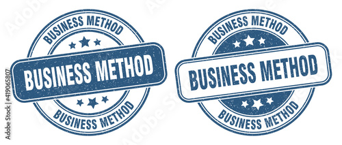 business method stamp. business method label. round grunge sign