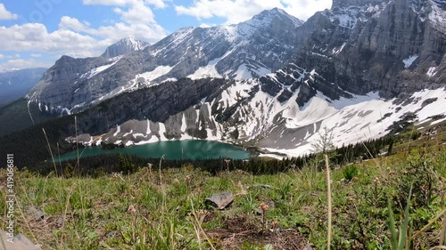 Scenic Rawson Lake in Kananaskis Country near Sarrail Ridge, Peter Lougheed Provincial Park, Alberta, Canada photo