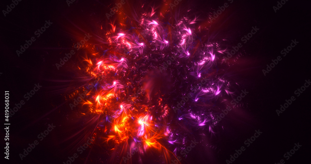 3D rendering abstract fantasy light fractal background 3D rendering abstract fantasy light fractal background