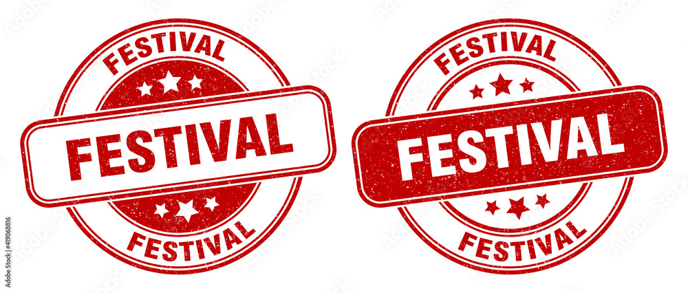 festival stamp. festival label. round grunge sign festival stamp. festival label. round grunge sign