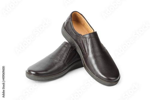 Brown male shoes
