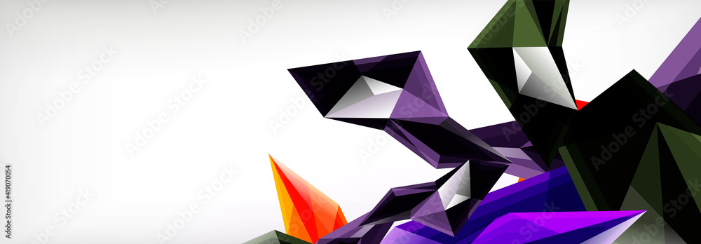 Vector 3d triangles and pyramids abstract background for business or technology presentations, internet posters or web brochure covers Vector 3d triangles and pyramids abstract background for business or technology presentations, internet posters or web brochure covers