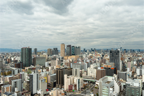Bird's-eye view of Osaka city in Japan  © Kazu