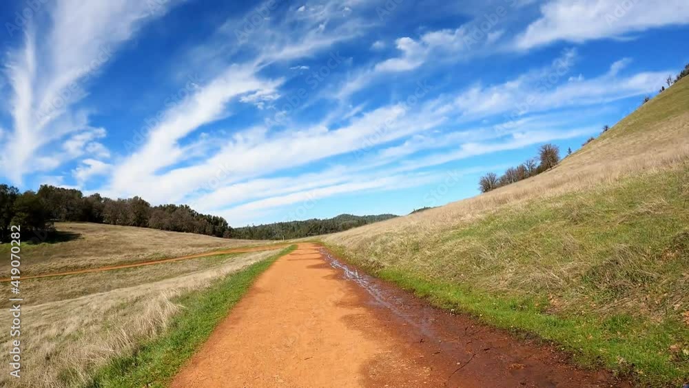 Hyper lapse while riding a mountain bike through the food hills of California Hyper lapse while riding a mountain bike through the food hills of California