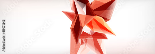 Vector 3d triangles and pyramids abstract background for business or technology presentations, internet posters or web brochure covers