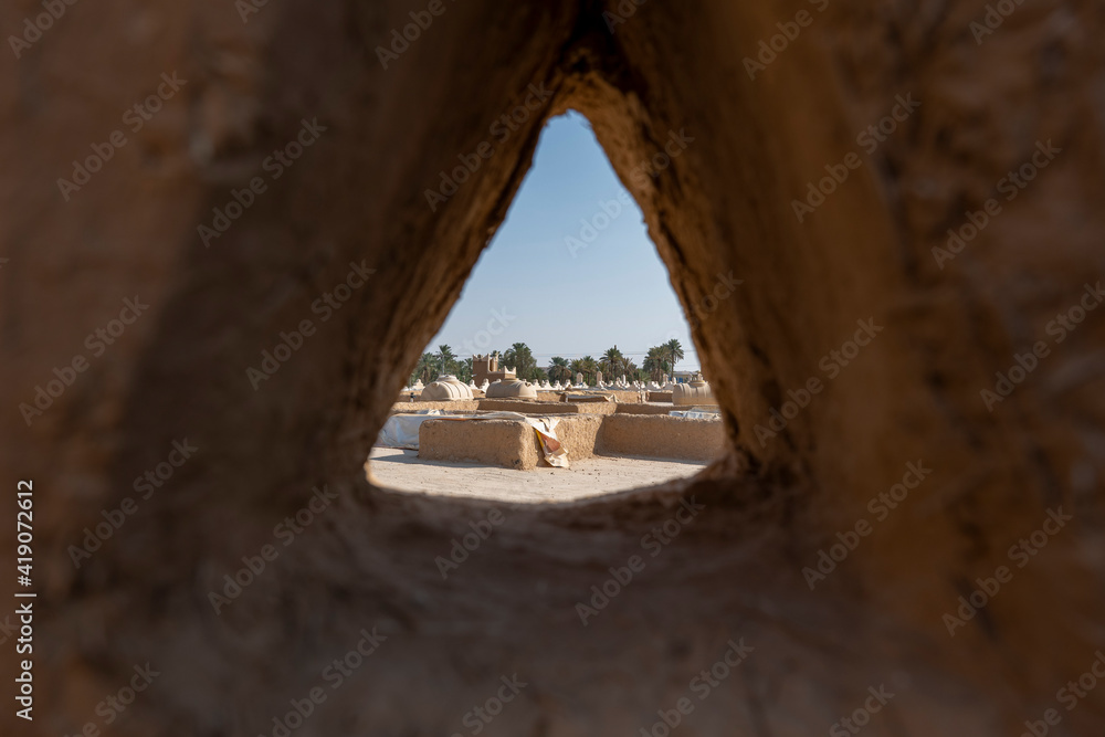 Ancient historical authentic Saudi Arabian village in the village of Sadus near Edge of the World, Riyadh 