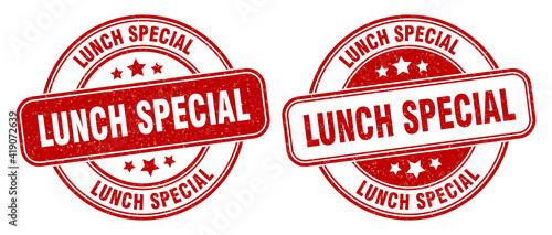 lunch special stamp. lunch special label. round grunge sign